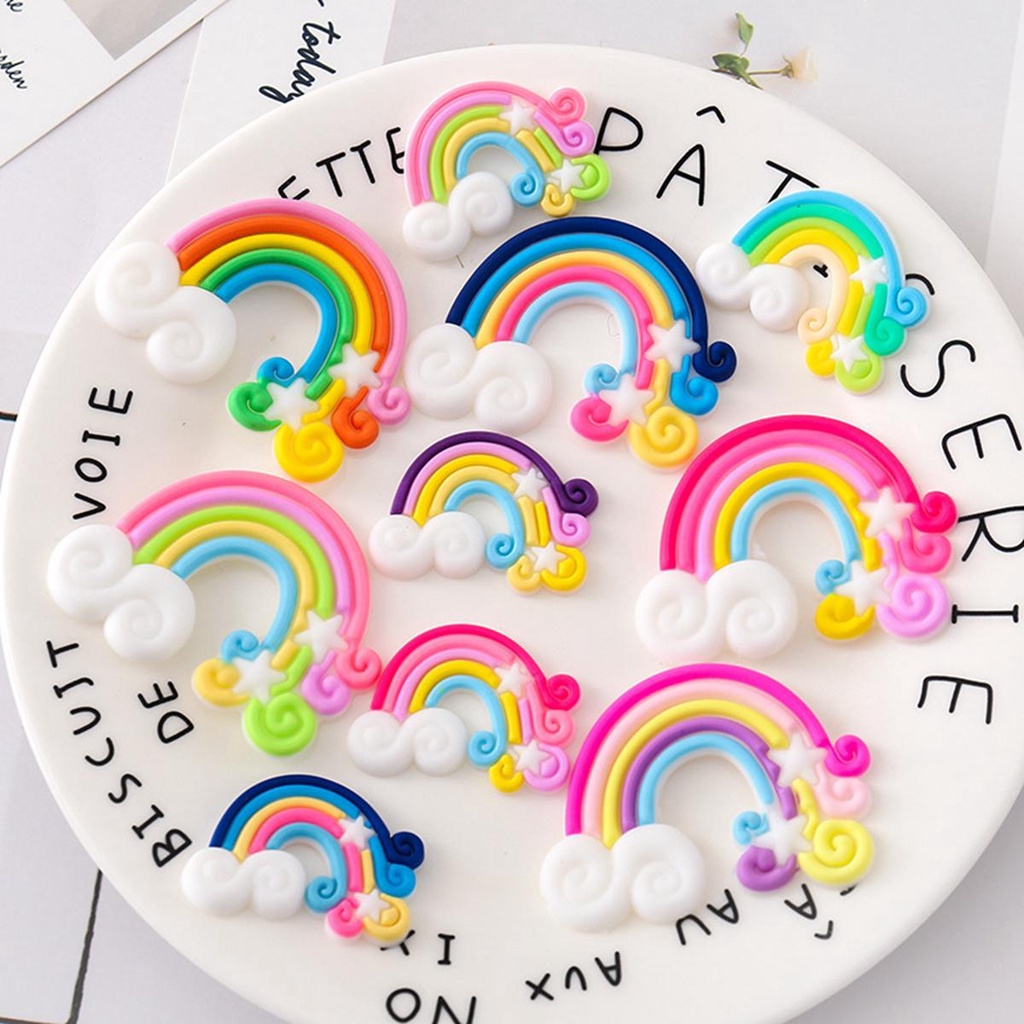 Lem Agustina Datar Punggung Hiasan Kartun Flexible PVC Rainbow