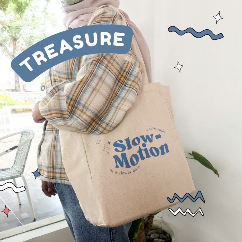 TREASURE TOTEBAG TWILL /Ada ritsleting / muat laptop