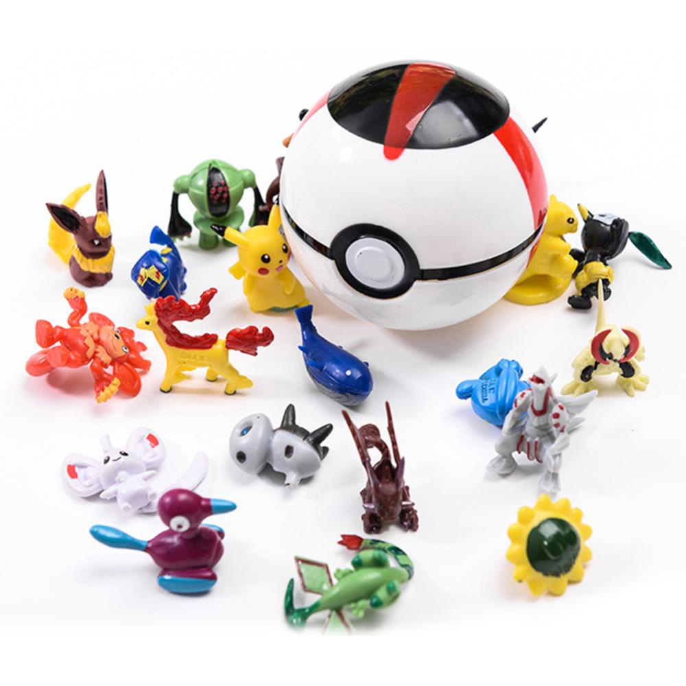 Timekey Mainan Pokeball Pokemon Pikachu Kartun 7cm 3cm Acak Untuk Anak G7Z2