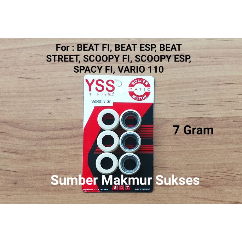 ROLLER ROLER BEAT FI BEAT ESP SCOOPY FI SCOOPY ESP VARIO 110 7 GRAM GR YSS