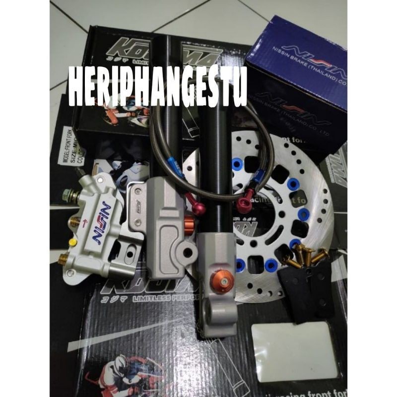 PAKETAN TABUNG BOTTOM SHOCK DEPAN RT STAGE KALIPER 4 PISTON SATRIA FU BEAT VARIO MIO JUPITER