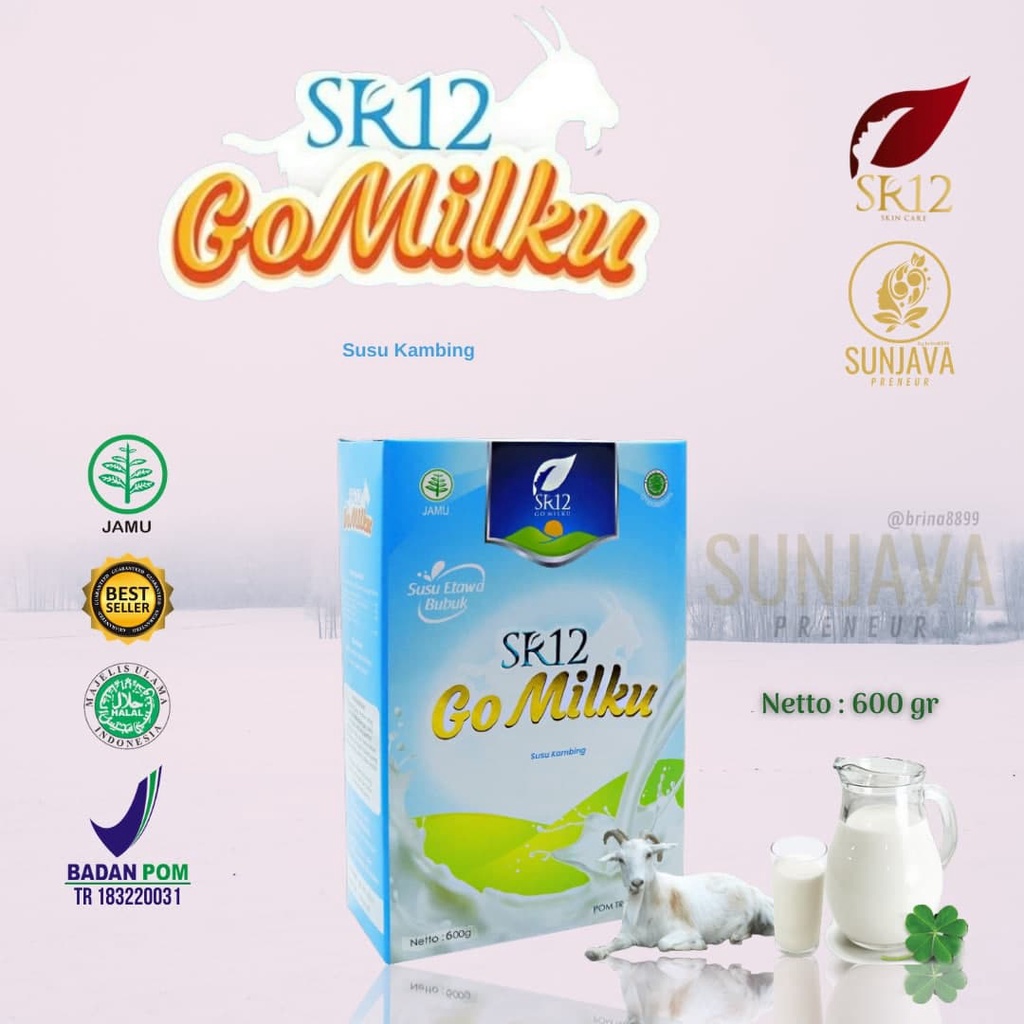 

Susu Go Milku SR12 600 gr/Susu Kambing Etawa/Original