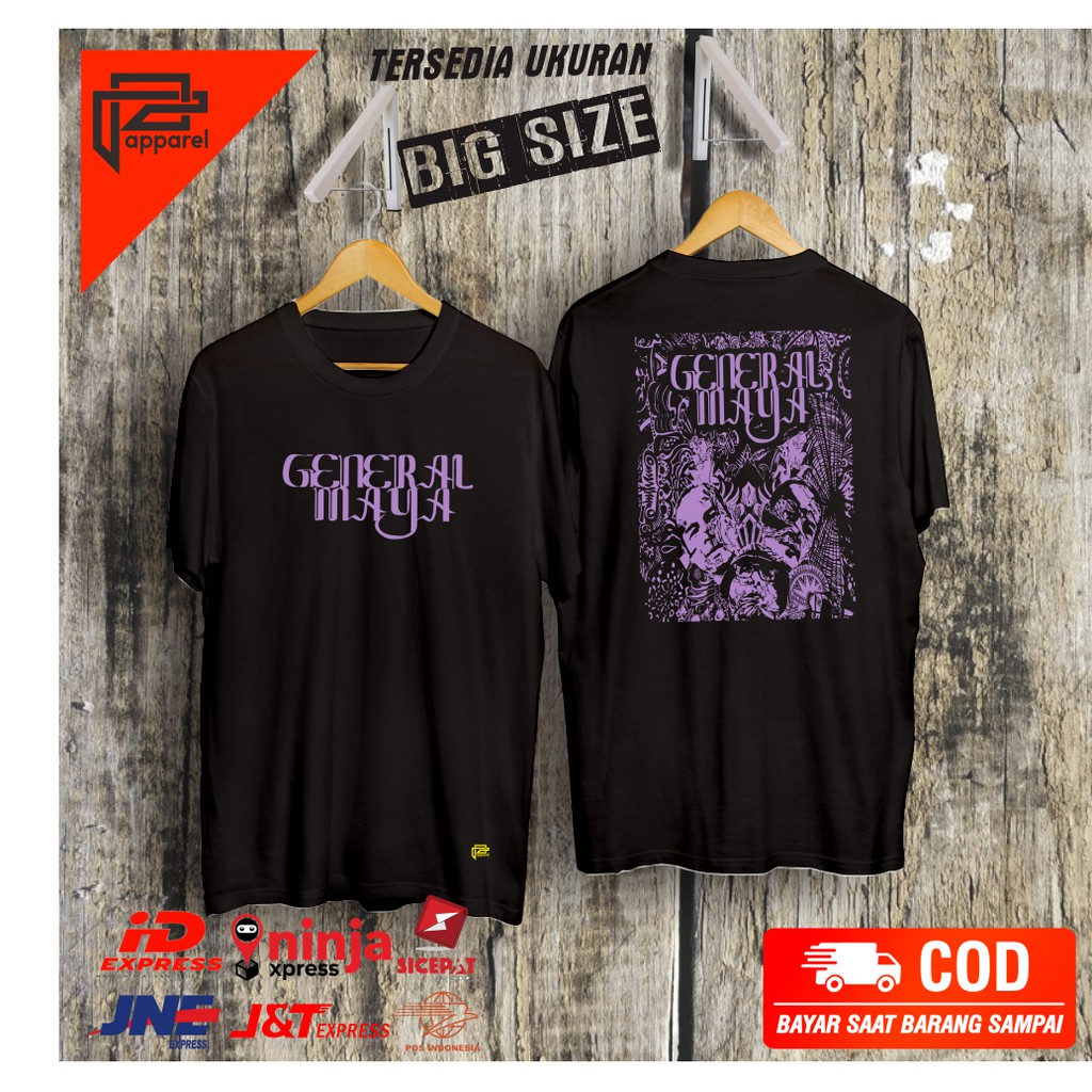 KAOS DISTRO GENERAL MAYA TERBARU ATASAN PAKAIAN PRIA BIG SIZE JUMBO