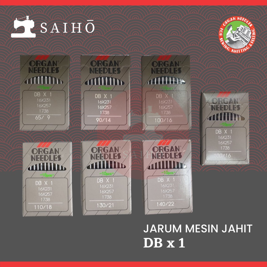 ORGAN Needles DBx1 / DB x 1 - Jarum Mesin Jahit