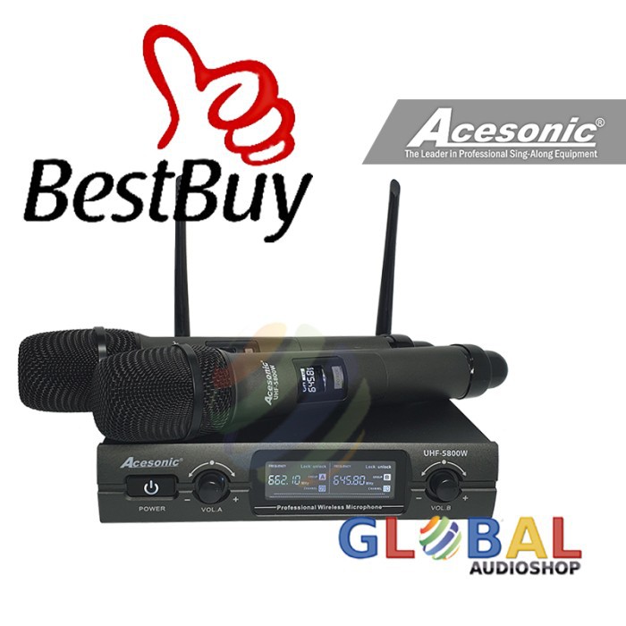 Acesonic UHF-5800W Karaoke Microphones / Mic Wireless UHF5800W