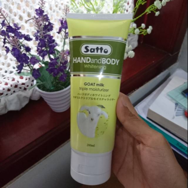 BARU Satto Hand and Body Whitening handbody Goat Milk triple moisturizer murah
