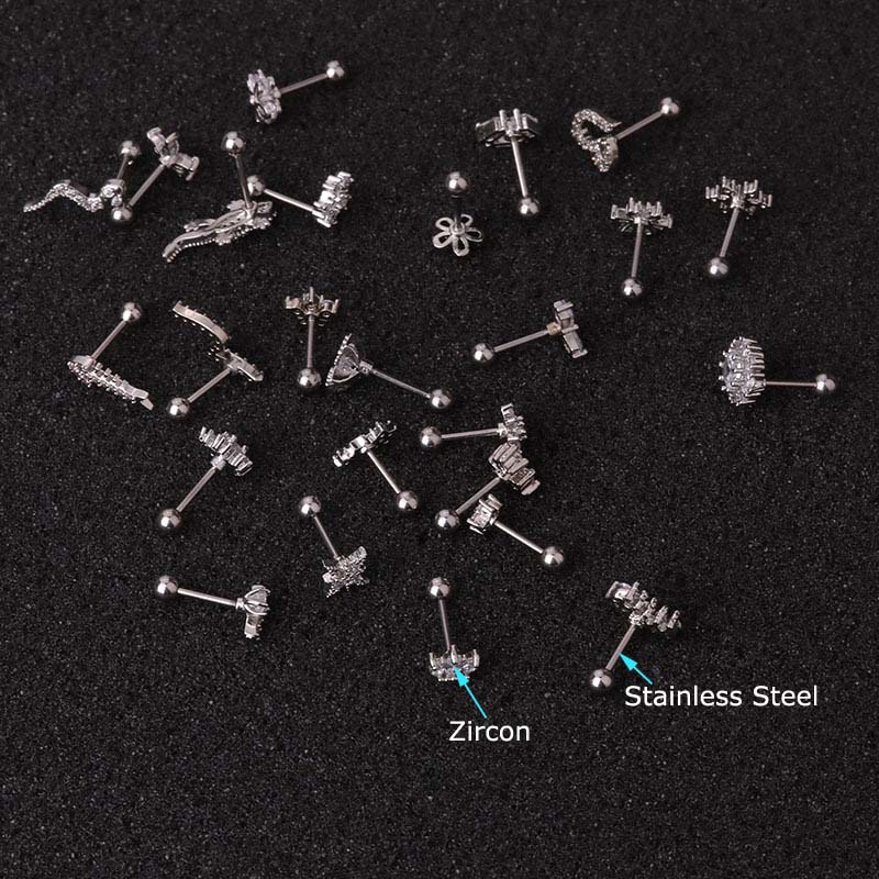 1piece pinna rook piercing earrings stianless steel no fade 20G