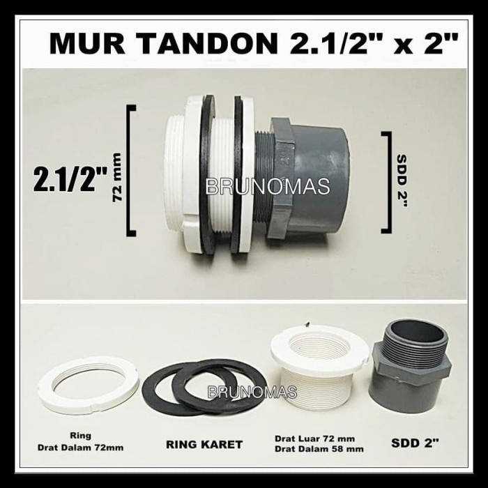 Mur Tandon 2.5 x 2 inchi - Nepel Drat Toren