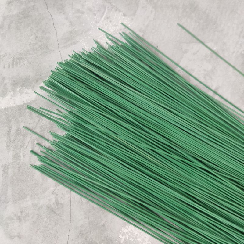 KAWAT BUNGA KILOAN LAPIS PLASTIK / KAWAT TANGKAI / KAWAT FLORIST / KAWAT HIJAU