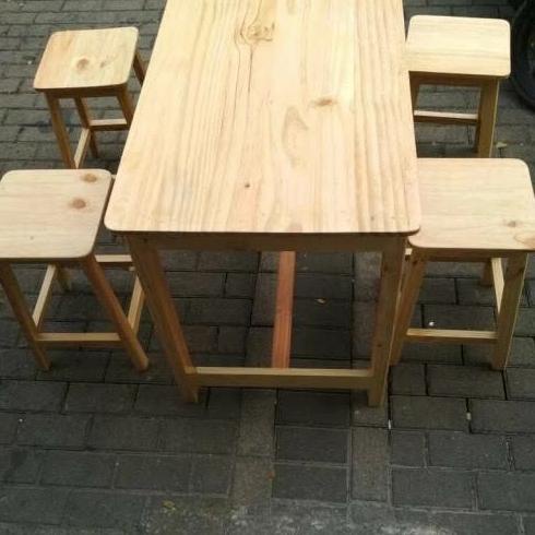 Meja Makan 1 Set  Jati Belanda Tokokeluarga133