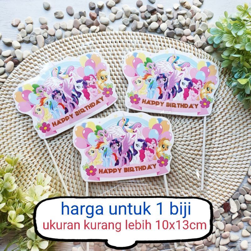cake topper toper hiasan tusukan kue cake nasi tumpeng puding ulang tahun happy birthday karakter ku