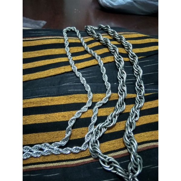 Kalung Rantai Panjang 75-80 cm Titanium Stainless Steel Pria Cowok Keren
