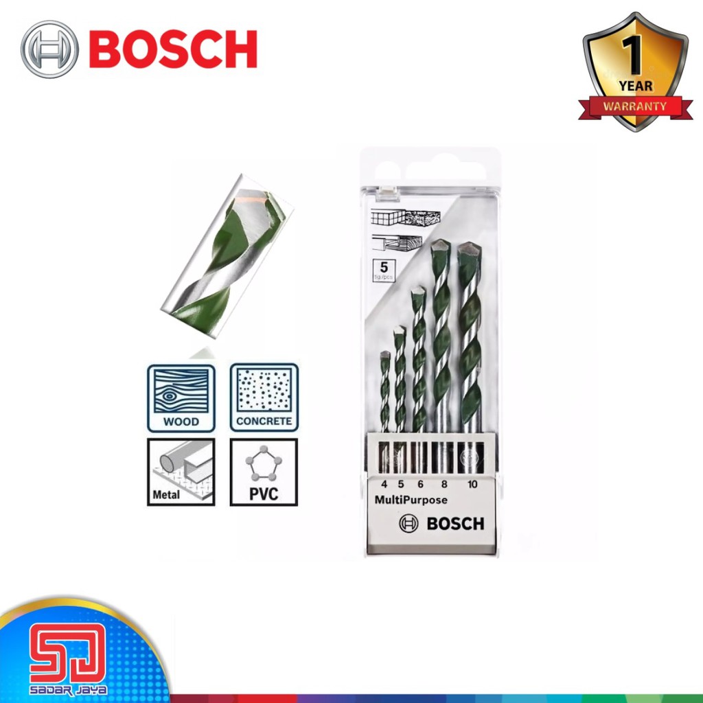 Bosch CYL-4 Multimaterial Drill Mata Bor Tembok Keramik Kayu Metal Beton