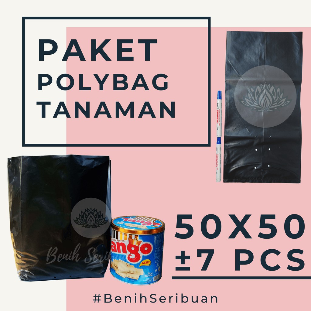 Paket Polybag 50x50 Plastik Polibag Tanaman Besar Polibek Tebal 50 x 50 Bibit Bunga Tabulanpot Buah