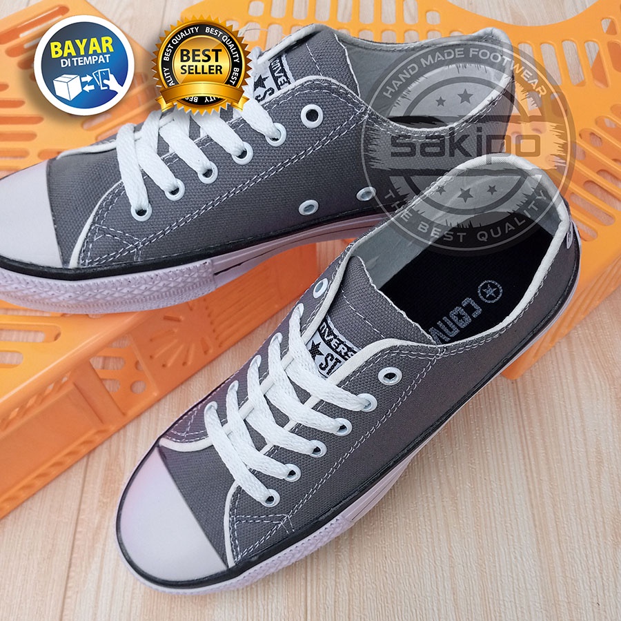 PROMO BACK TO SCHOOL !! SEPATU CONVERSE ALL STAR CHUCK TAYLOR 70S  PRIA WANITA HITAM MARUN ABU / SEPATU SEKOLAH HITAM MURAH / SAKIPO