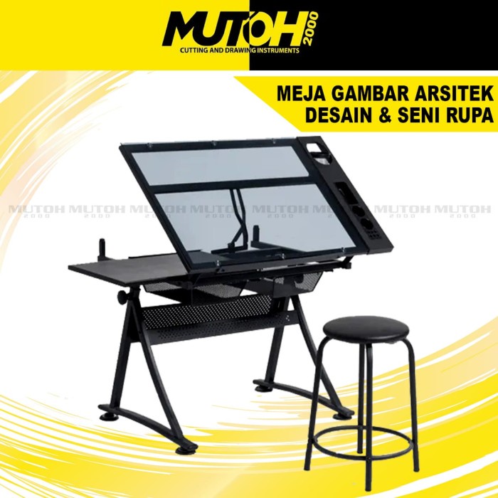 

les | Meja Gambar Arsitek, Disain dan Seni Rupa kaca