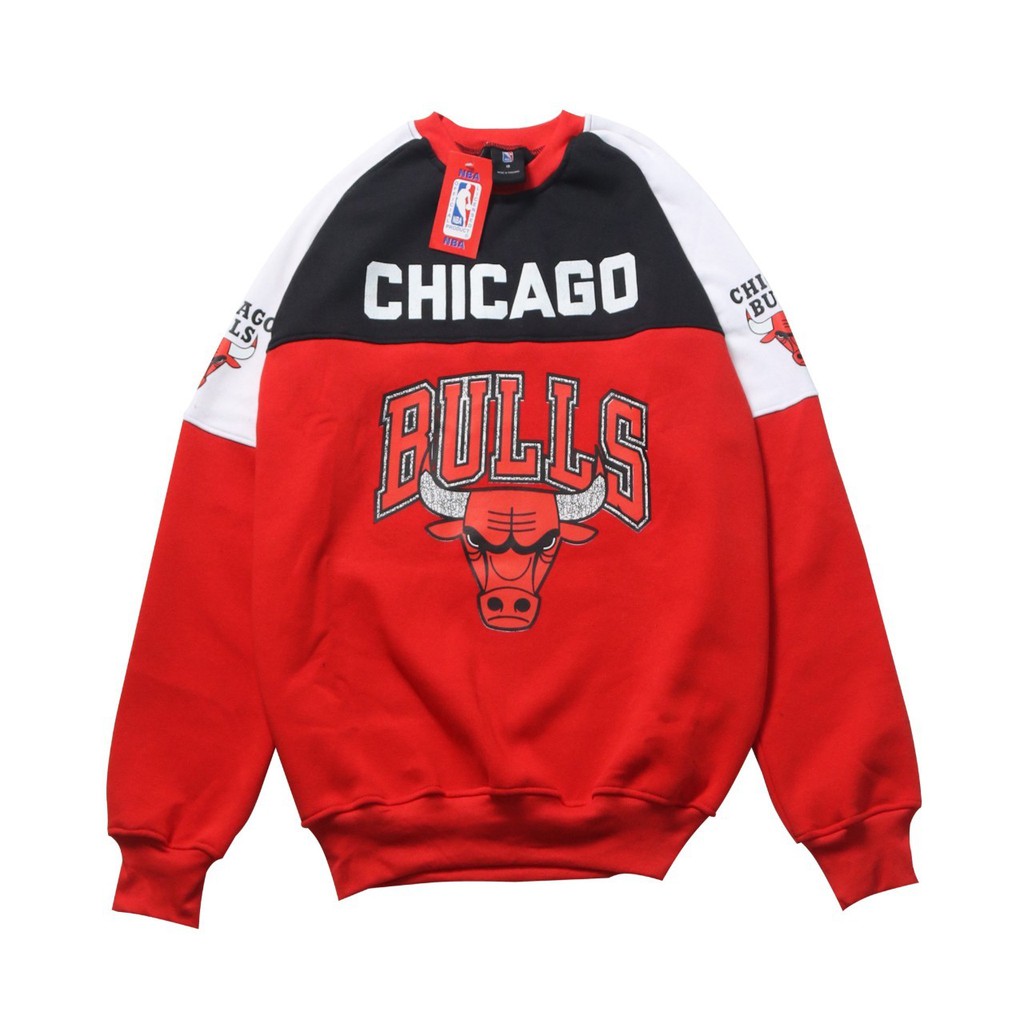 Sweater Crewneck CHICAGO BULLS NBA fulltag premium / Sweater basket pria wanita terbaru COD