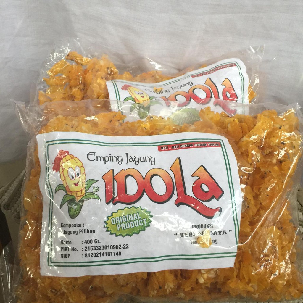 Emping Jagung Idola Snack Lebaran Gurih 400gr
