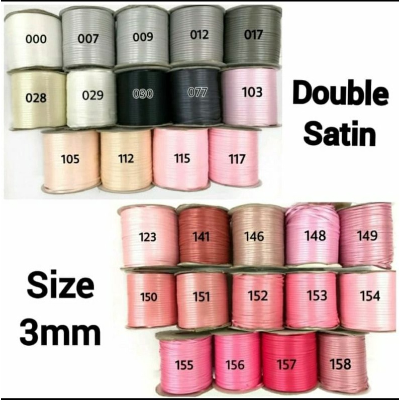 

PITA SOUVENIR/ HAMPERS LEBAR 0,3 CM | GROSGRAIN DOUBLE SATIN PER 10 YARD