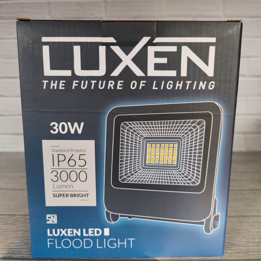 LUXEN LAMPU SOROT LED FLOOD LIGHT 30W 30 WATT BAGUS ORIGINAL SNI BAGUS