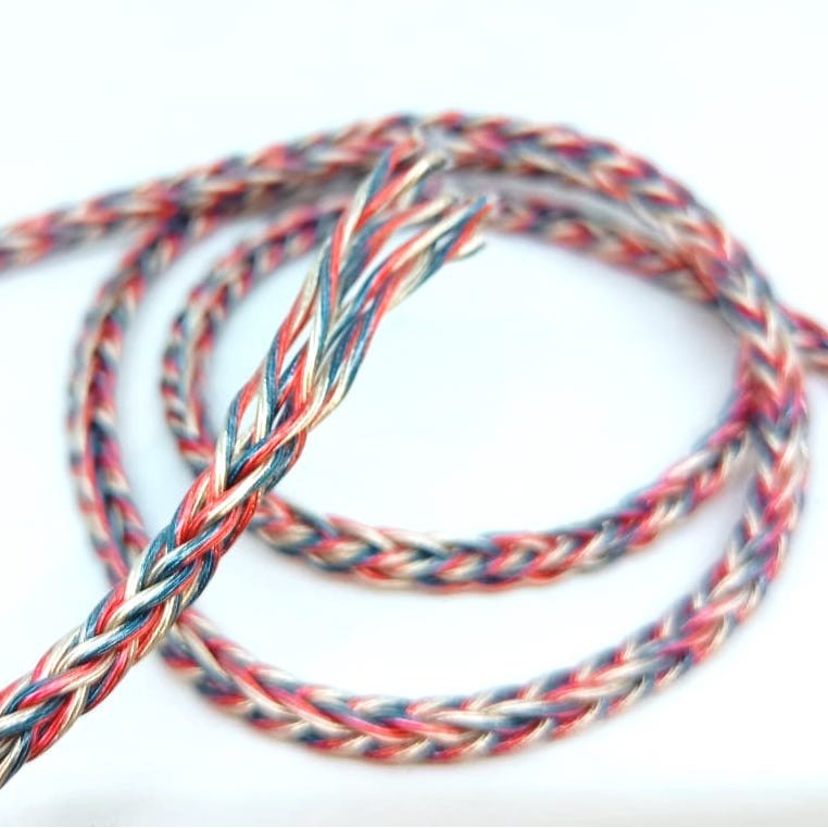 High End Super LitzBig Braid 7N Crystal Copper Silver Plated Cable Replacement