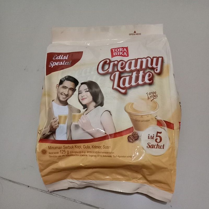 torabika creamy latte isi 5 sachet