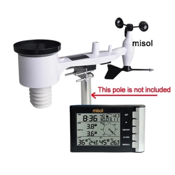 

Jual New Misol weather station wind speed direction temperature humidity Diskon