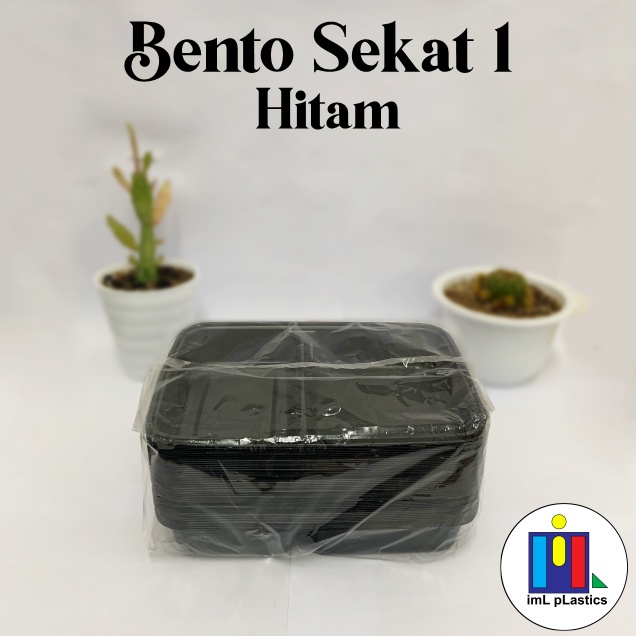 Tray Bento Sekat 2/Bento box/Lunch Box bento/Mika Bento Interpack - isi 50pcs