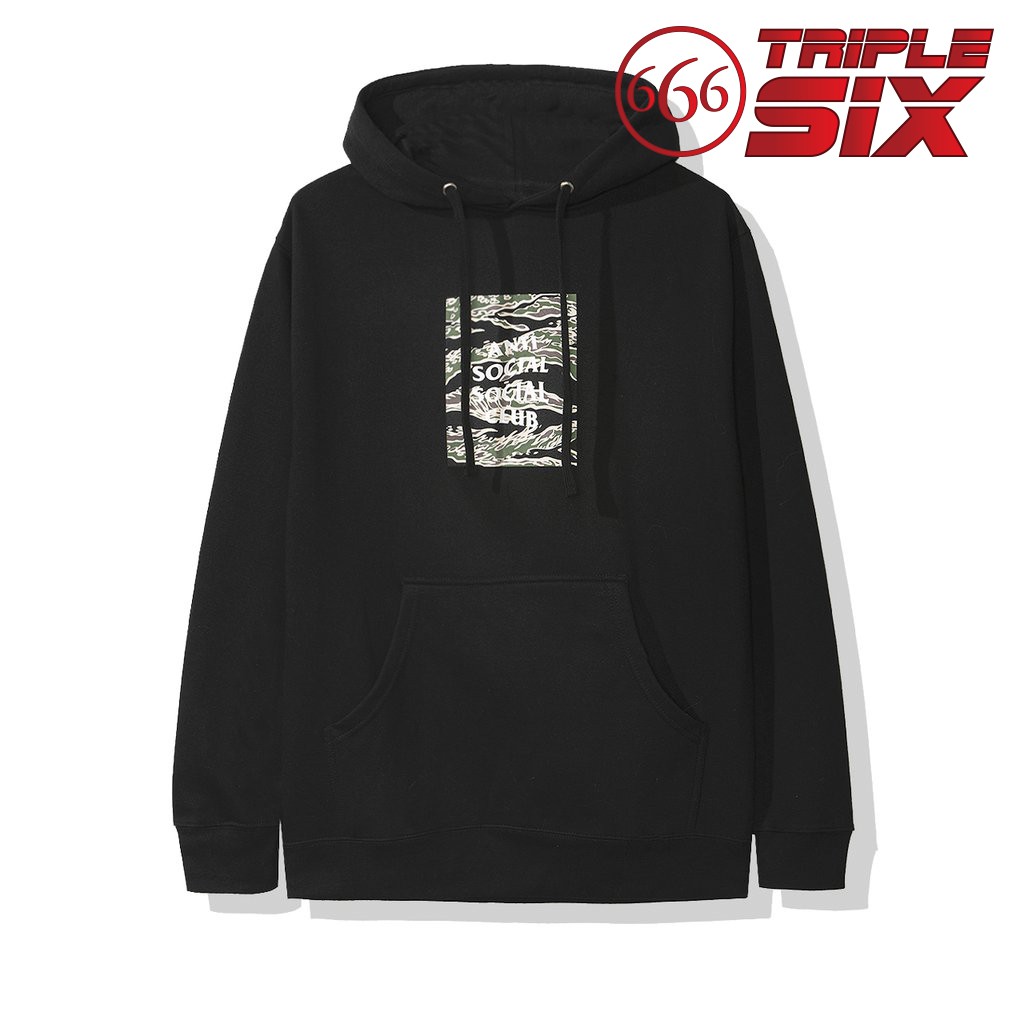 Jaket Hoodie Jumper Anti Social Social Club ASSC Tiger Camo Black