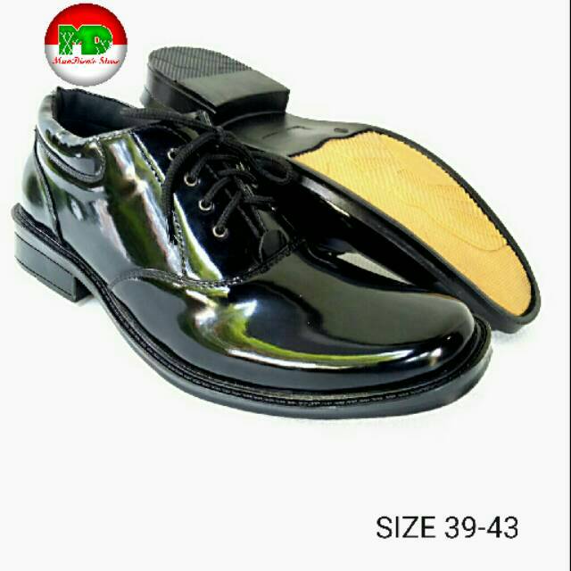 MANDIENS PDH 02-TALI Sepatu Formal  Pria Kulit Kilat Sintetis / PDH POLISI /PDH TNI