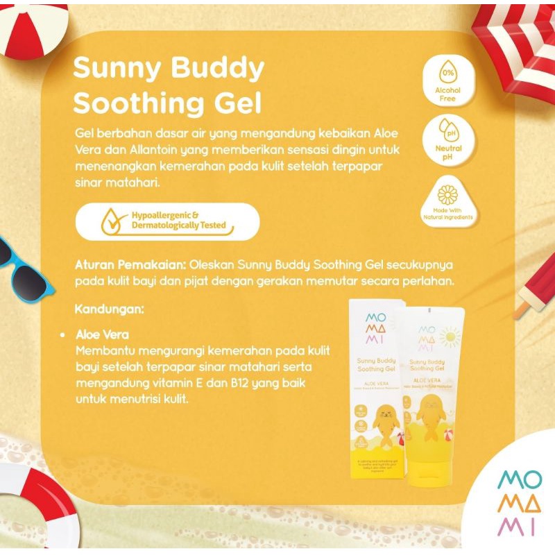 Momami Sunny Buddy Soothing Gel/Gel Tabir Surya Bayi &amp; Anak