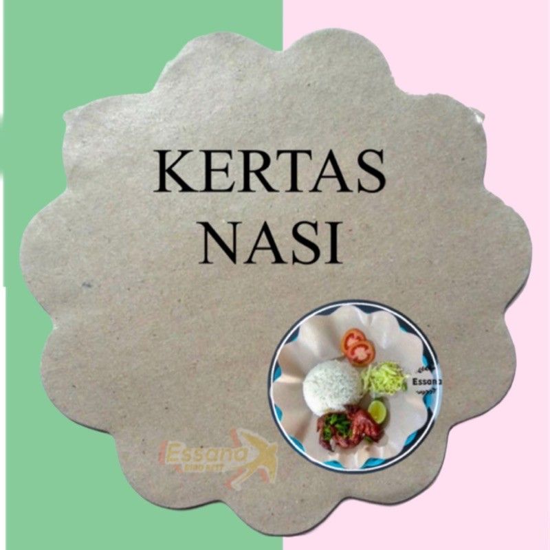 Kertas Nasi Bunga Isi 150 Lembar Piring Nasi Alas Nasi Bunga Piring Rotan atau Piring Lidi