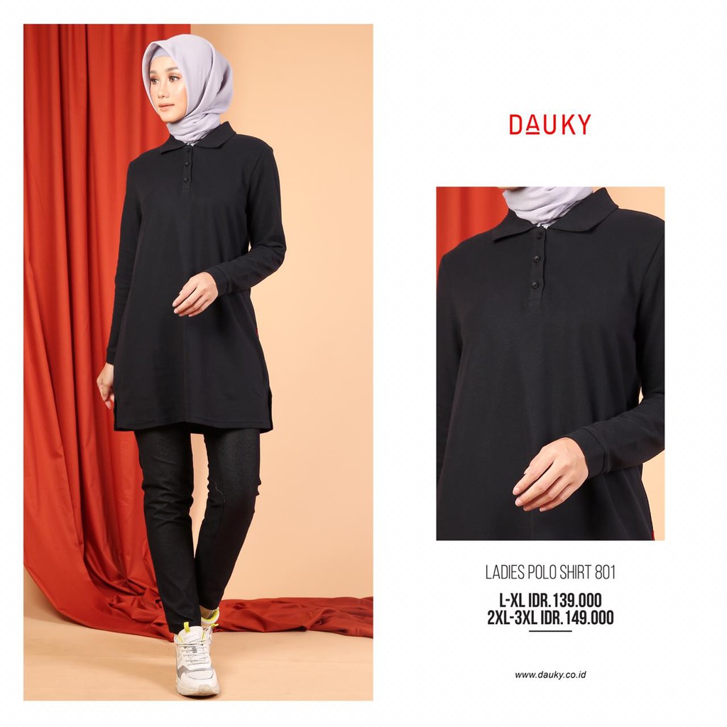 KAOS POLO DAUKY (LADIES POLO SHIRT 2XL-3XL)