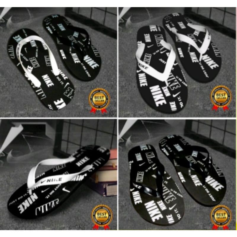 SANDAL JEPIT PRIA MOTIF NIKE FULL