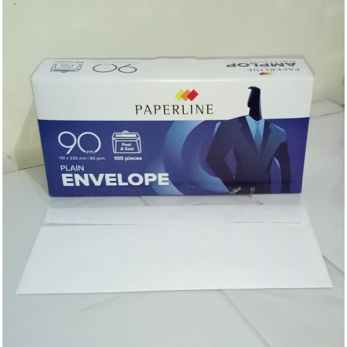 

[SATUAN] AMPLOP BUKLET PUTIH POLOS 90 PPS 23X11 CM PAPERLINE 100 LMBR