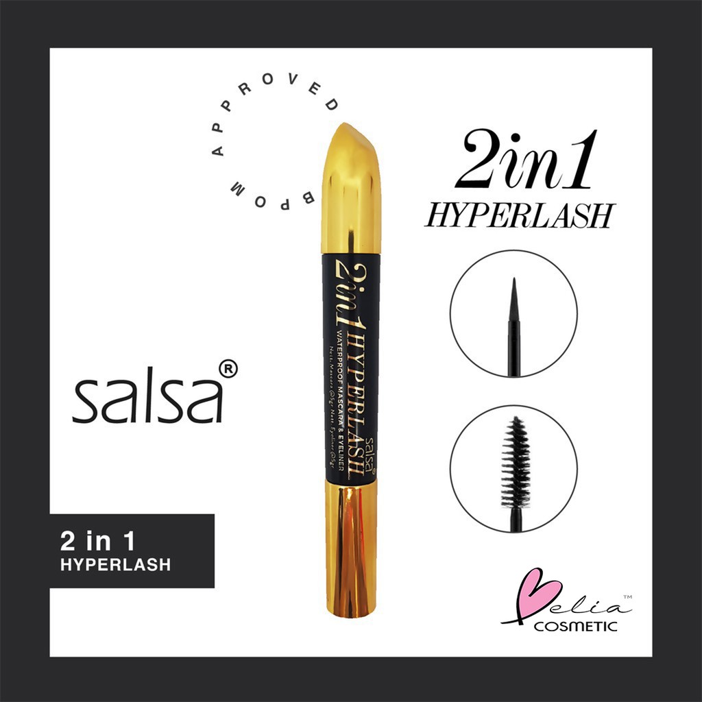 ❤ BELIA ❤ SALSA 2in 1 Hyperlash Eye Liner + Mascara 5gr | Master Eyeliner 5 mL 2 in 1 2in1