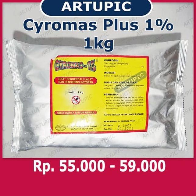 [[BISA COD]] CYROMAS 1% PLUS 1 kg Obat Pengendali Lalat Larva Pengering Kotoran ORIGINAL