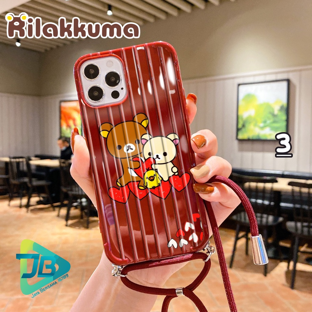 SOFTCASE KOPER SLINGCASE LANYARD RILAKKUMA OPPO VIVO XIAOMI SAMSUNG REALME IPHONE ALL TYPE JB4806