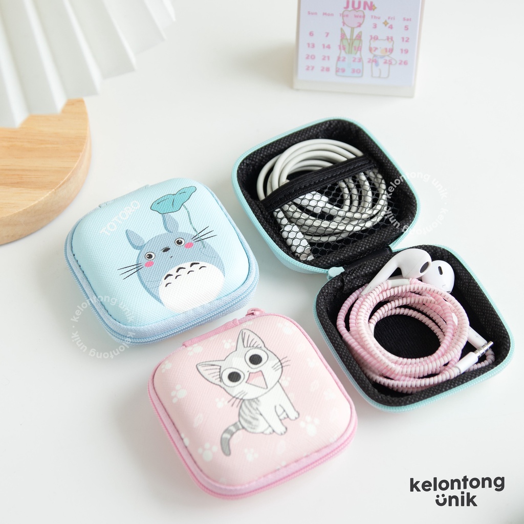 PRINTING MINI - Dompet Headset Kartun/ Dompet Koin Karakter/ Dompet Kabel Charger