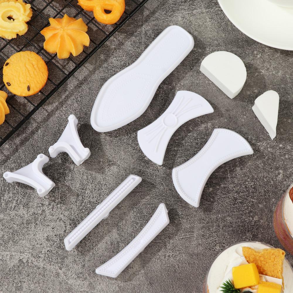 Populer 9pcs /Set Cetakan Fondant Kue Fashion Sepatu Hak Tinggi Alat Dekorasi Plastik