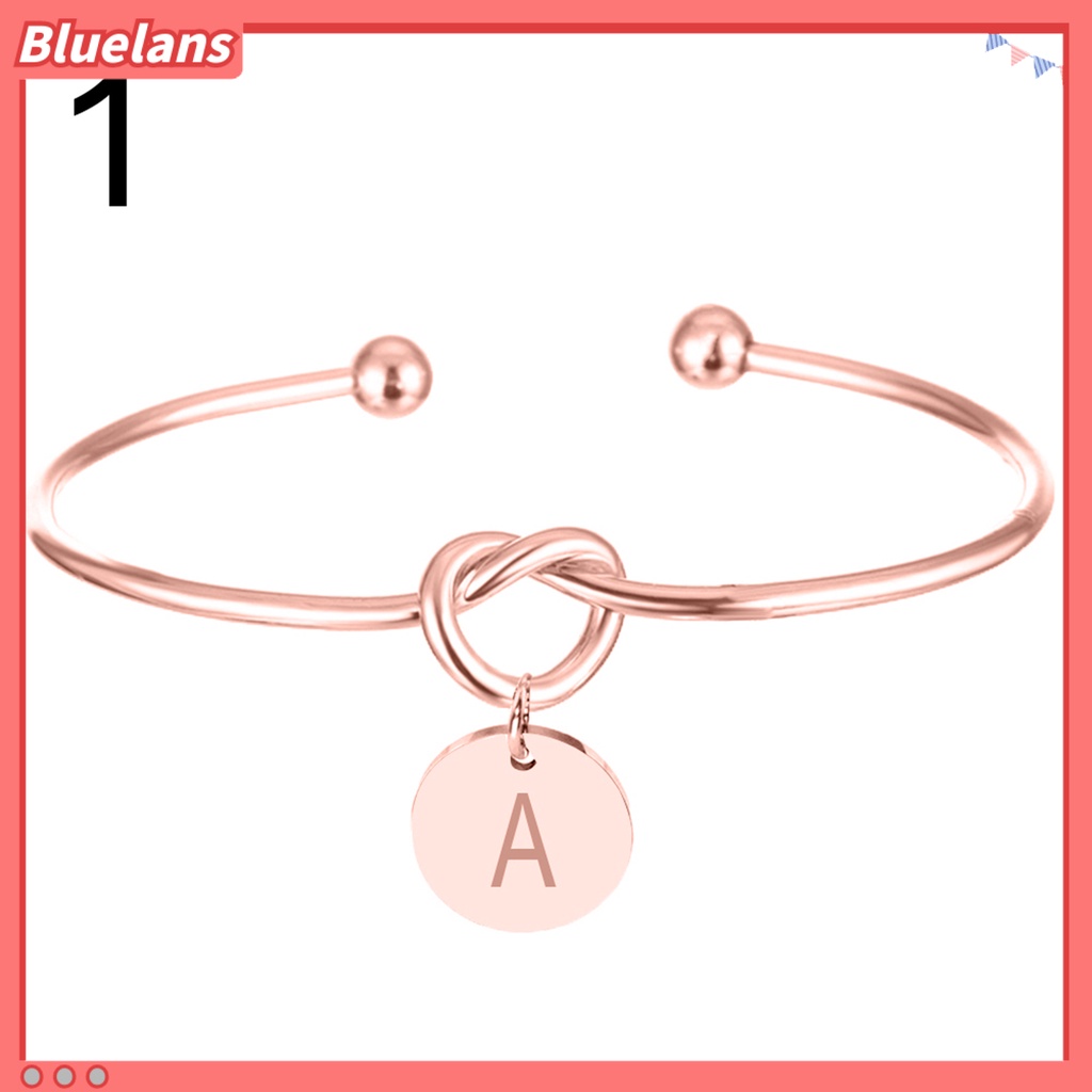 Bluelans Bracelet Knotted Heart Fashionable Alloy A-M Letter Carved Bracelet