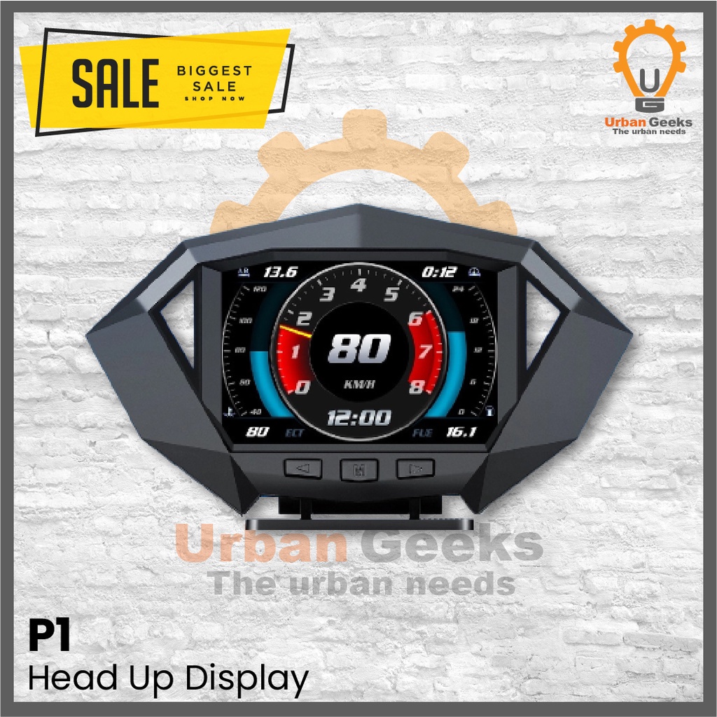 HUD Head Up Display P1 Multifunctional LCD Meter OBD2