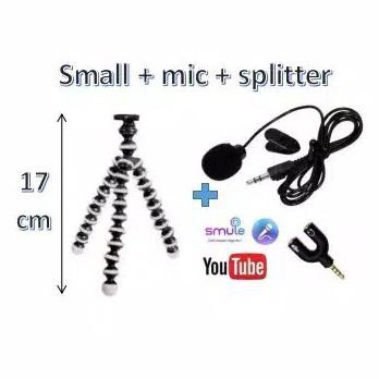 PAKET II YOUTUBE YOUTUBER VLOG VLOGGER SMULE ALAT REKAM REKAMAN - MIC - Fullset Small