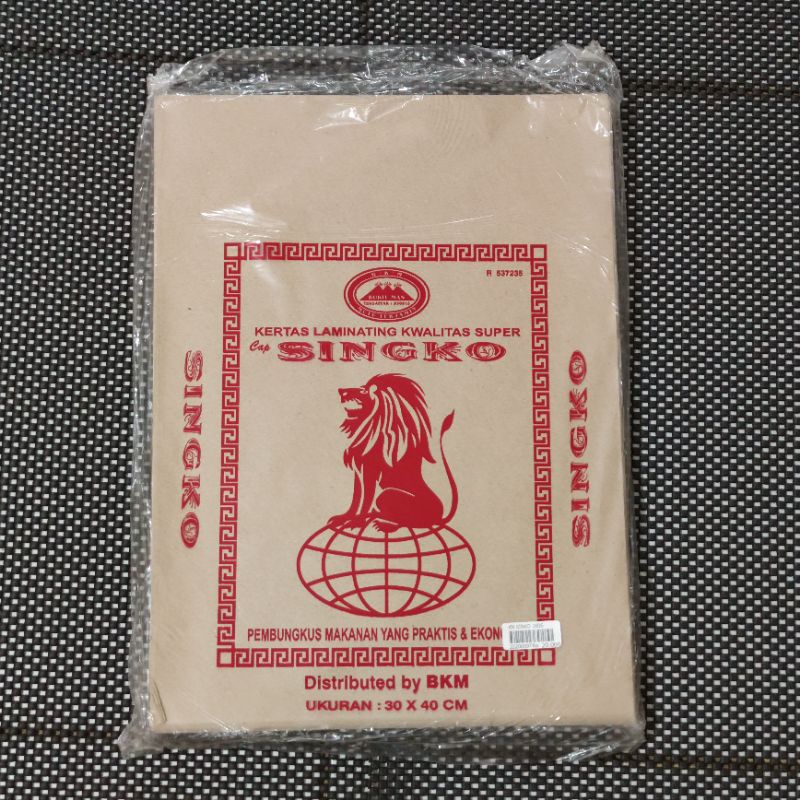 kertas nasi coklat SINGKO MERAH isi +-150 lembar bungkus nasi padang warteg