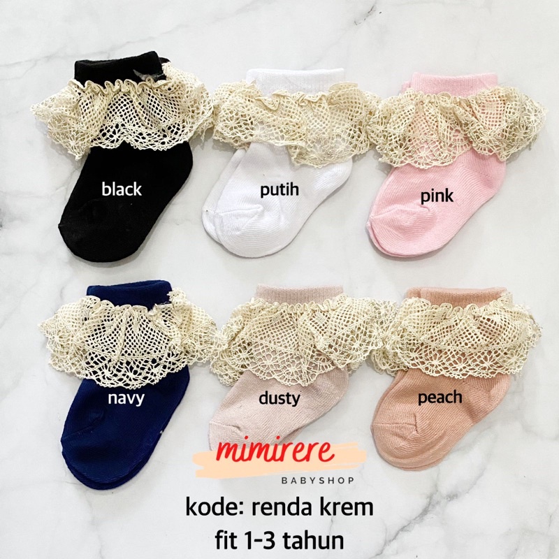 Kaos kaki Renda Bayi Anak | Kaoskaki Renda Baby Lucu Lembut Korea