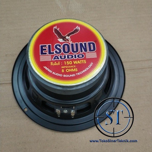 Speaker Elsound 6 Inch 150 Watt 8Ohm Audio Woofer 150W 8 Ohm 6&quot; Magnet Besar