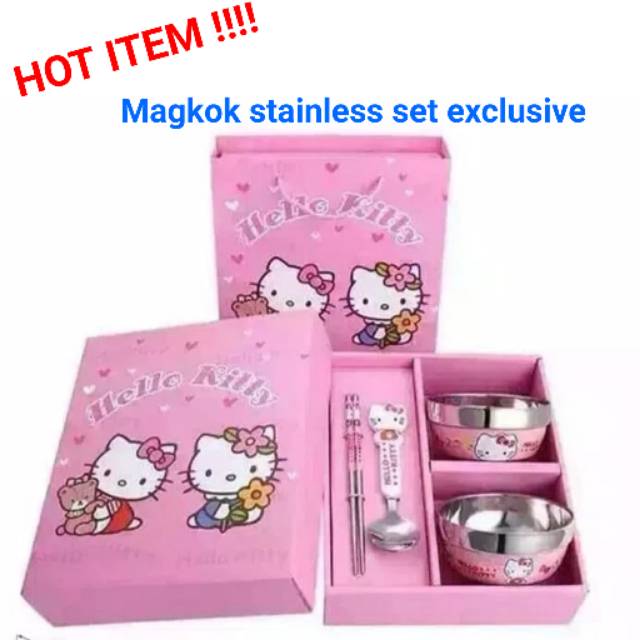 Mangkok set stainless Hello Kitty
