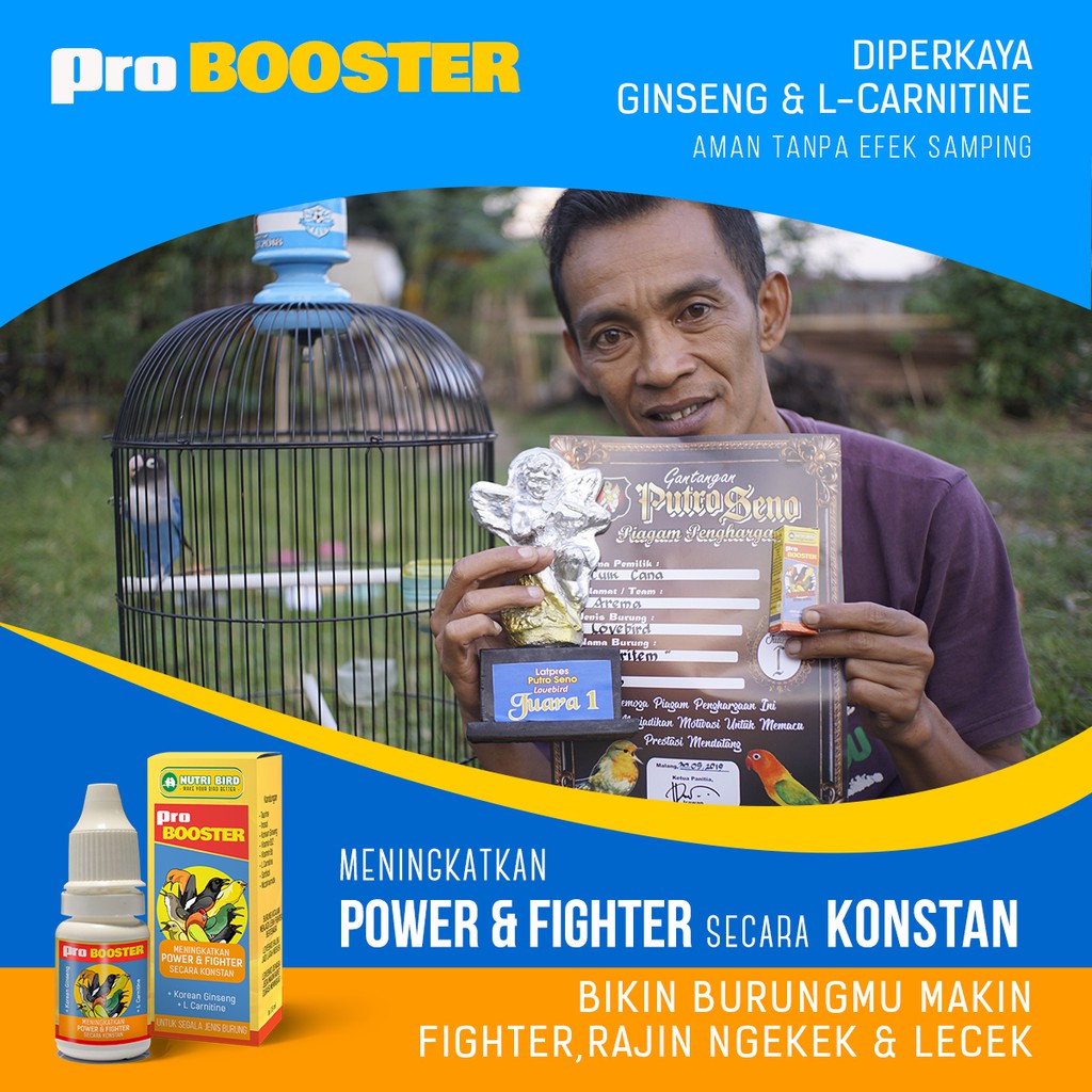 PRO BOOSTER  Meningkatkan POWER dan FIGHTER Burungmu SECARA KONSTAN