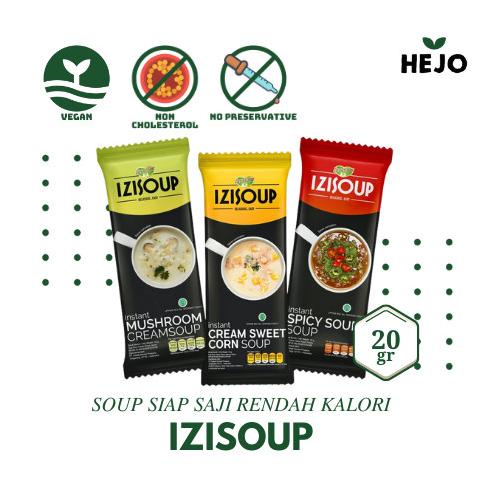 

PROMO Izisoup - Instant Cream Soup | Sup Krim Mushroom / Spicy / Sweet Corn MURAH