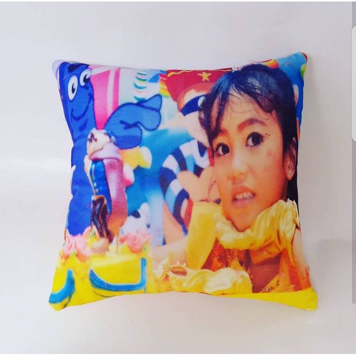 Bantal Foto Custom Sofa Mini 30x30 cm Fullprint Depan Belakang